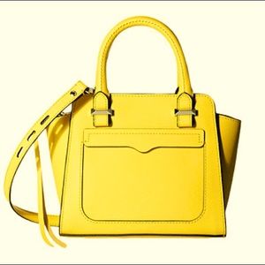 Rebecca Minkoff yellow micro avery tote